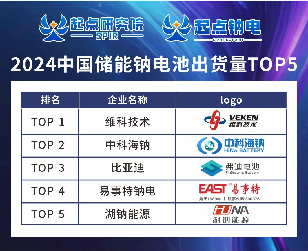 Double list first 丨 2024 China's sodium power shipment ranking re-released! WKT topped the list of sodium power shipments and energy storage sodium power shipments, and stayed in the TOP1 to show the leading strength!